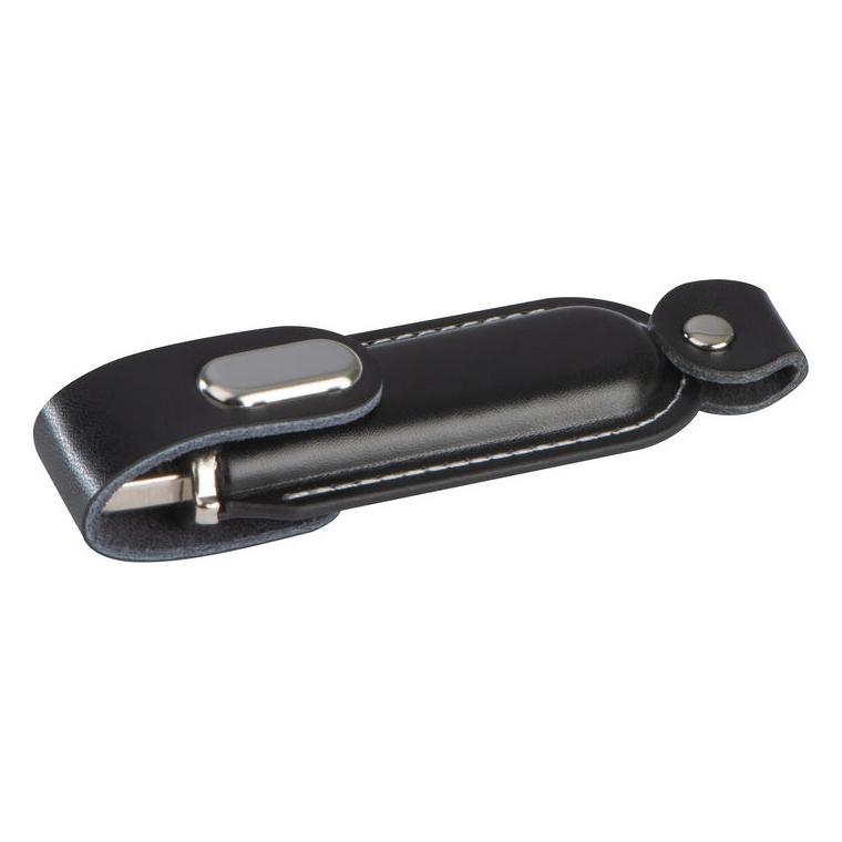 Stick USB cu carcasă din piele 4GB Negru