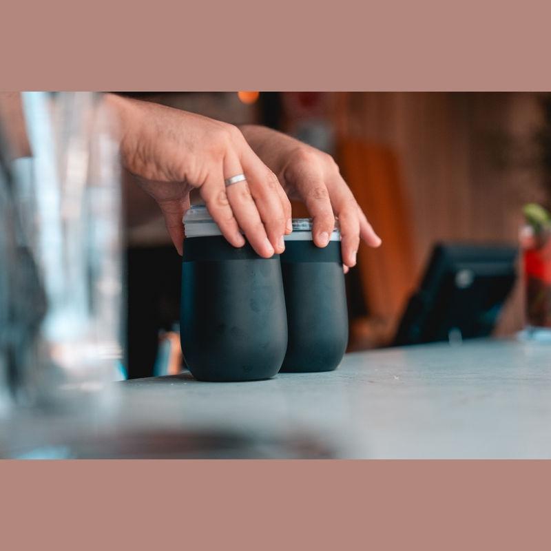 Pahar termos Palm Bay 350 ml Negru