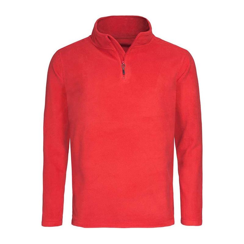 Jachetă fleece Unisex Classic cu fermoar scurt Rosu XL
