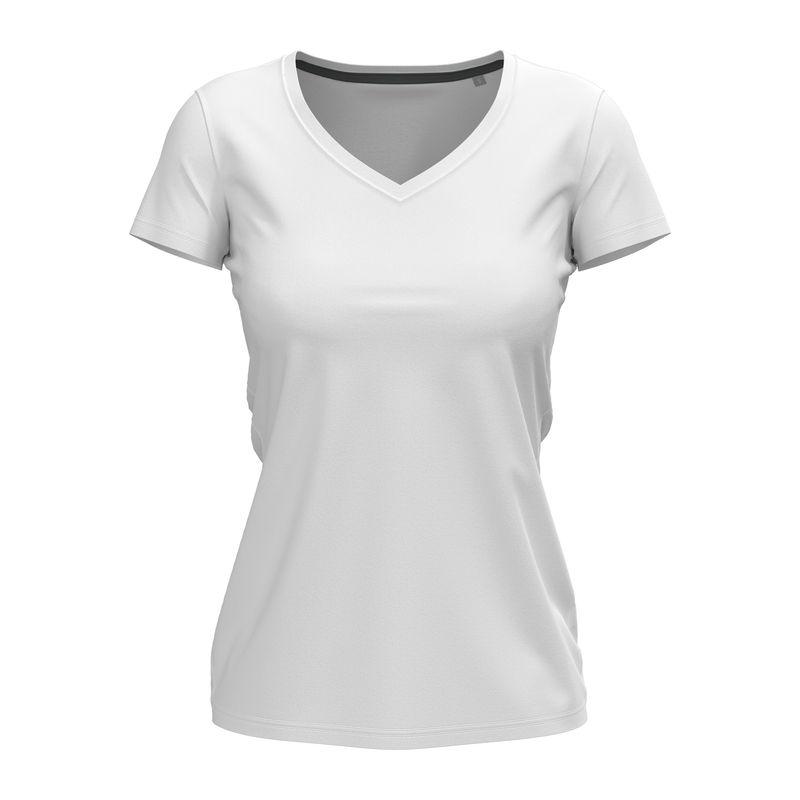 Tricou damă Stretch-T cu guler în V