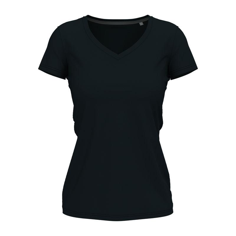 Tricou damă Stretch-T cu guler în V