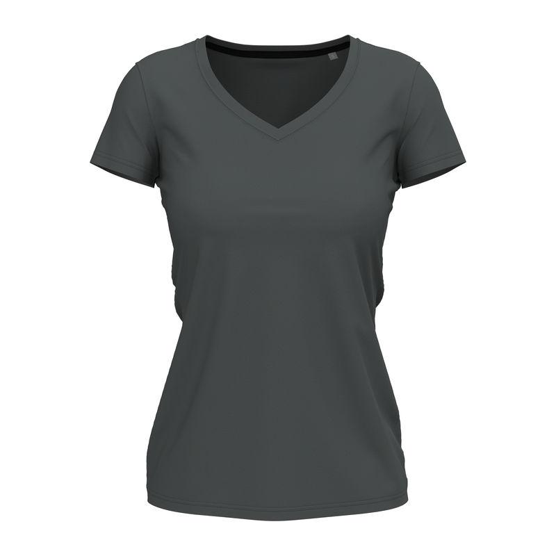 Tricou damă Stretch-T cu guler în V