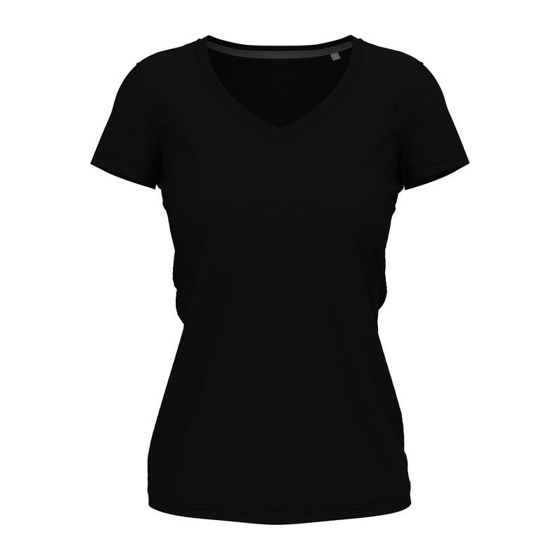 Tricou damă Stretch-T cu guler în V