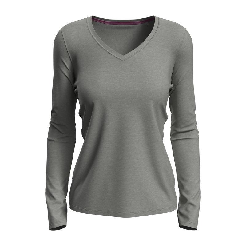 Tricou damă Stretch-T cu mânecă lungă Gri S