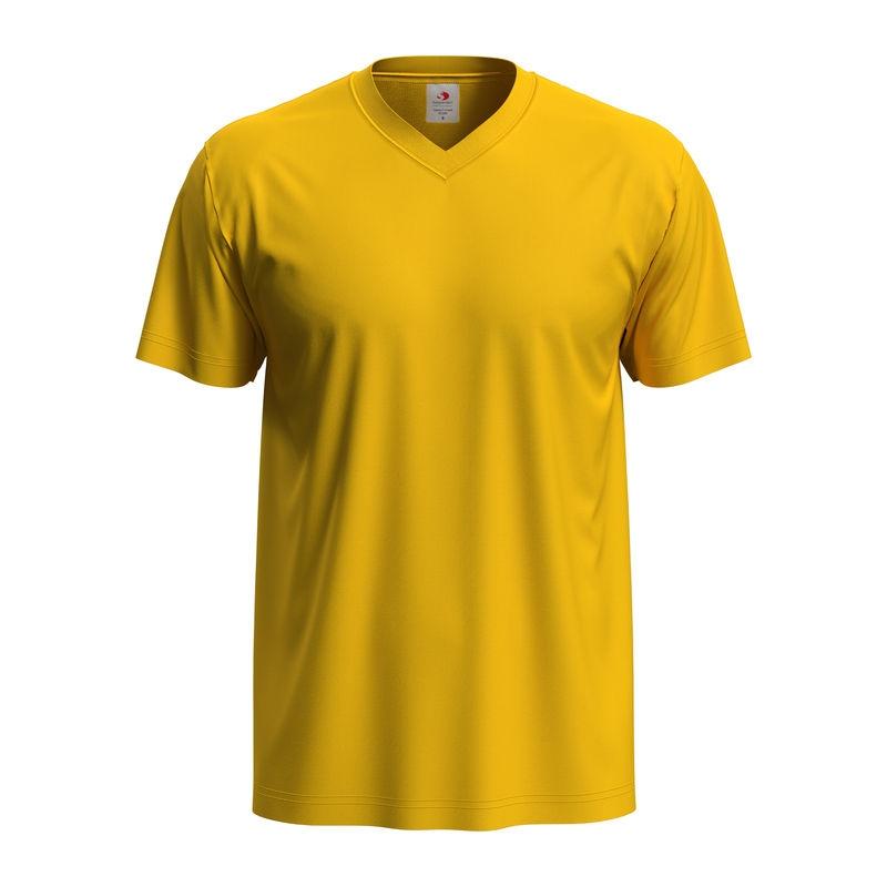 Tricou Unisex Classic-T cu guler în V Sunflower Yellow L