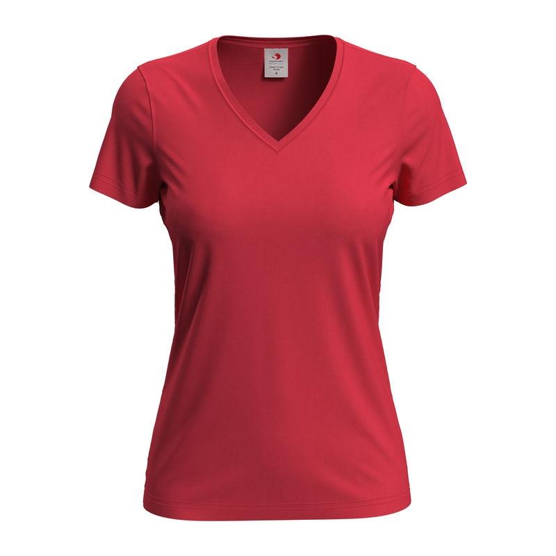 Tricou damă Classic-T cu guler în V