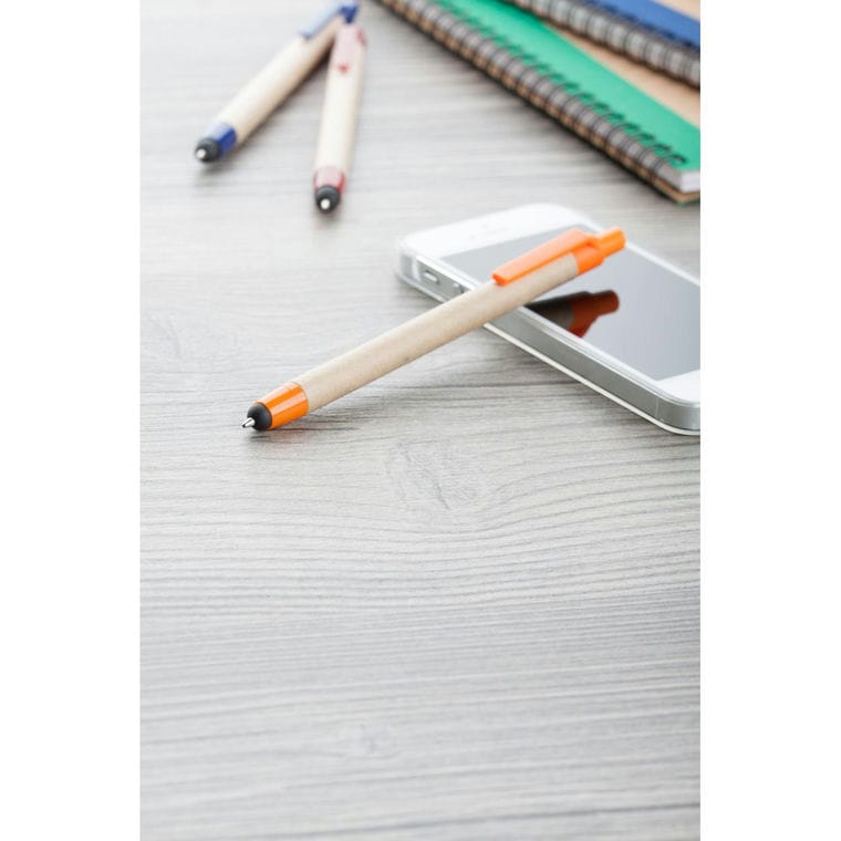 Pix cu stylus touch screen Tempe natural portocaliu