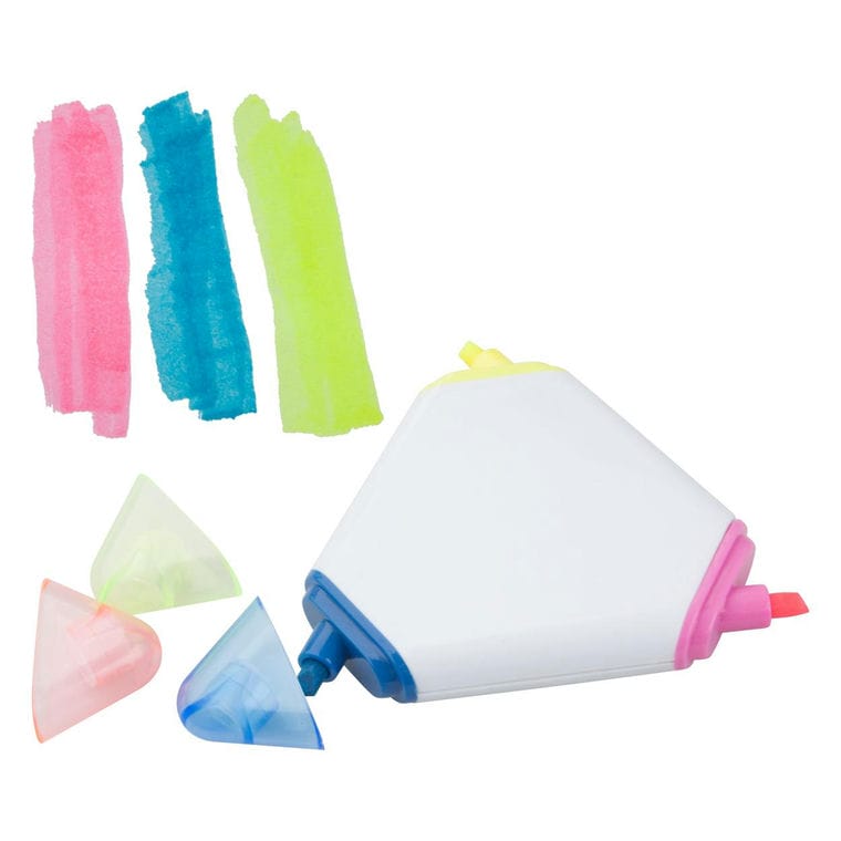 Evidenţiator Triox alb multicolor