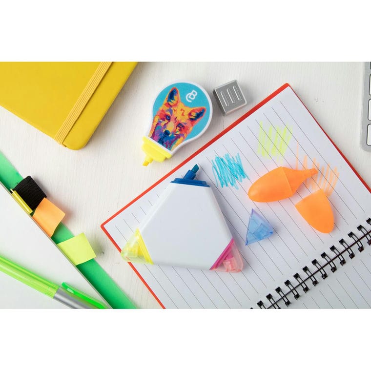 Evidenţiator Triox alb multicolor