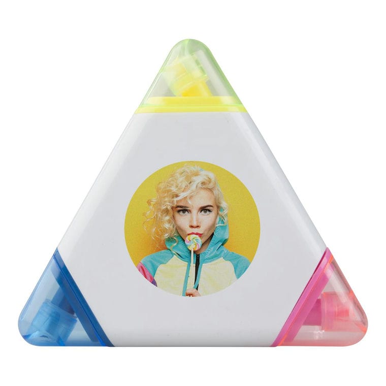 Evidenţiator Triox alb multicolor