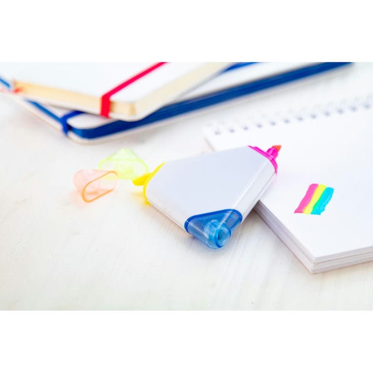 Evidenţiator Triox alb multicolor