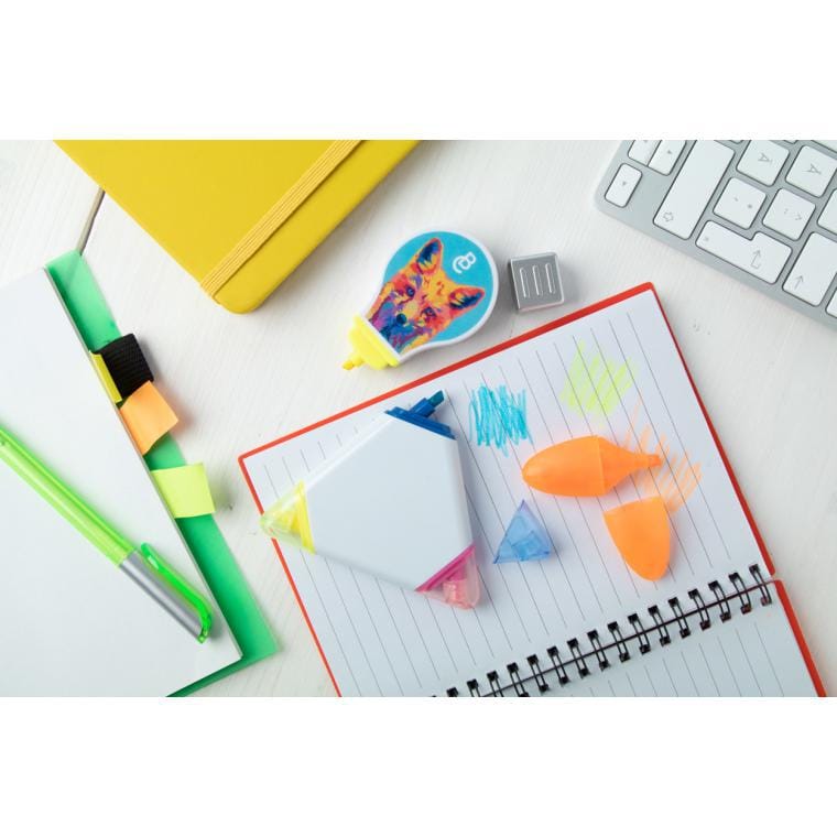 Evidenţiator Triox alb multicolor