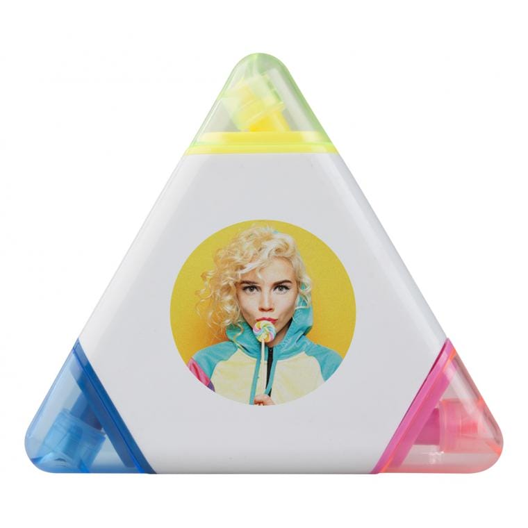 Evidenţiator Triox alb multicolor