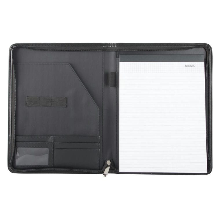 Mapă documente A4 cu fermoar Duotone Zip negru