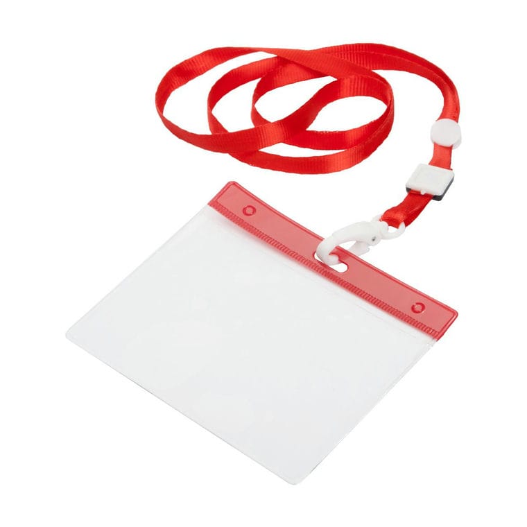 Suport ecuson cu lanyard Maes Roșu