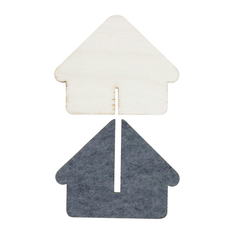 Decorațiune în formă de casă Hutty natural gri