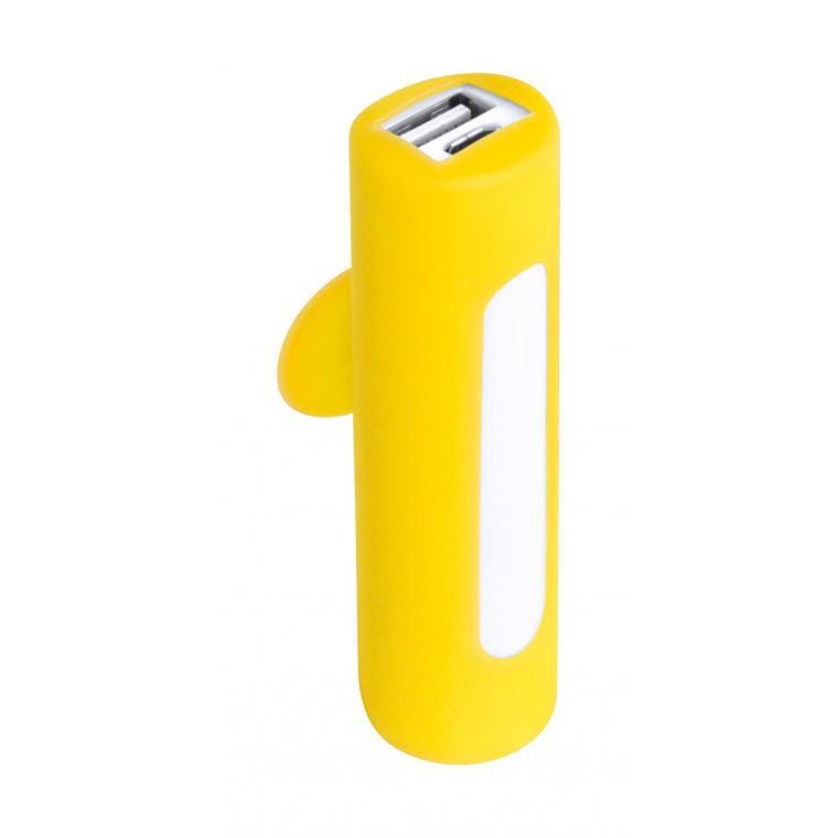 Baterie externă USB Khatim galben alb 2200 mAh
