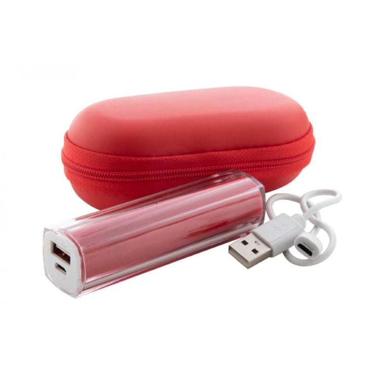 Baterie externă Tradak roșu alb 2200 mAh