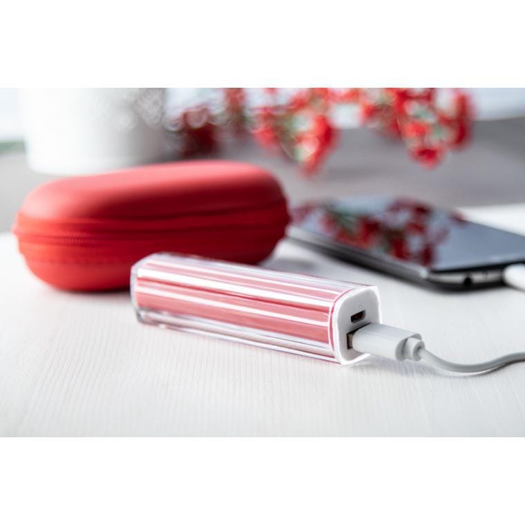 Baterie externă Tradak roșu alb 2200 mAh