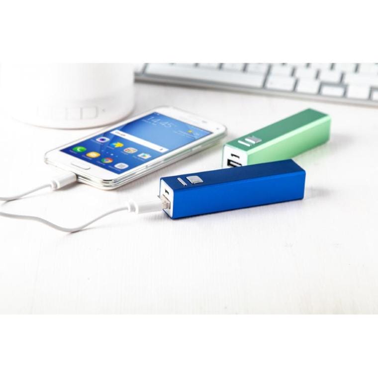 Baterie externă USB Balzur albastru alb 2200 mAh