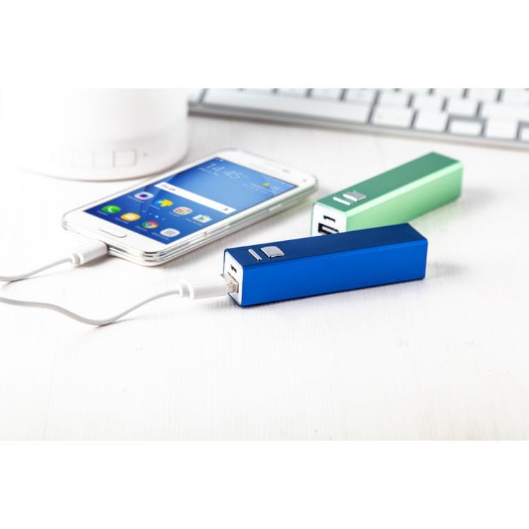Baterie externă USB Balzur albastru alb 2200 mAh