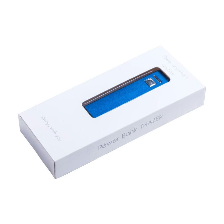 Baterie externă USB Balzur albastru alb 2200 mAh