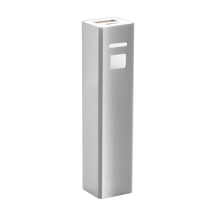 Baterie externă USB Balzur argintiu alb 2200 mAh
