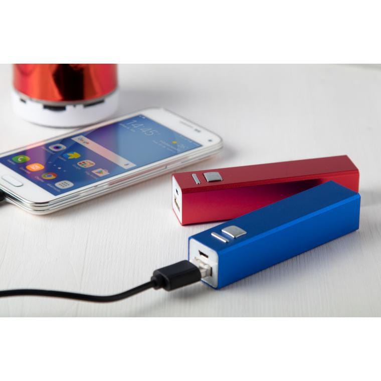 Baterie externă USB Balzur roșu alb 2200 mAh