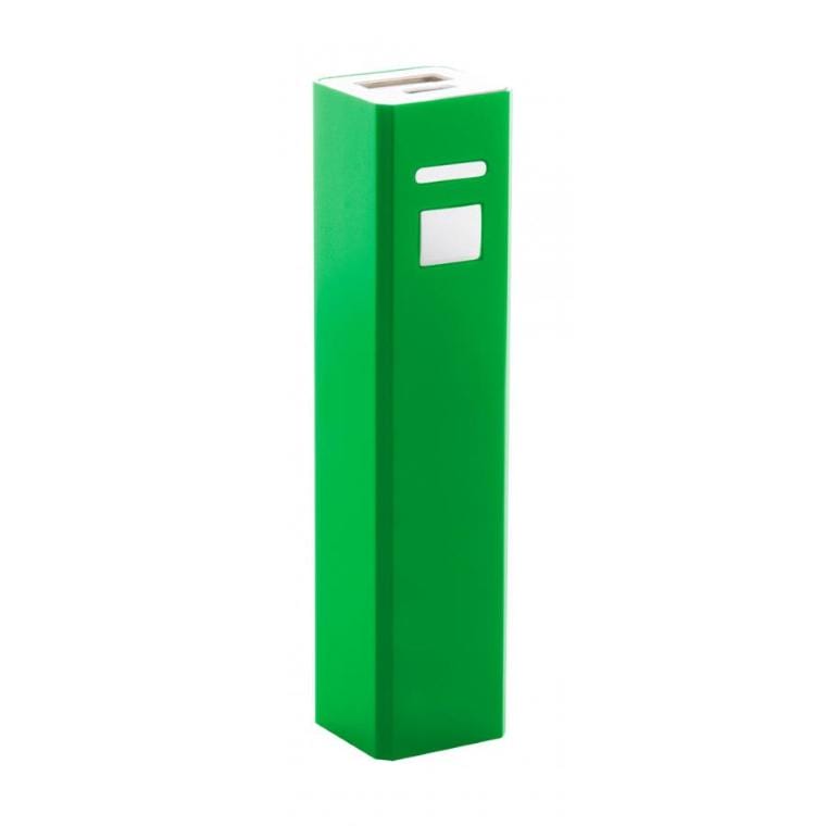 Baterie externă USB Balzur verde alb 2200 mAh