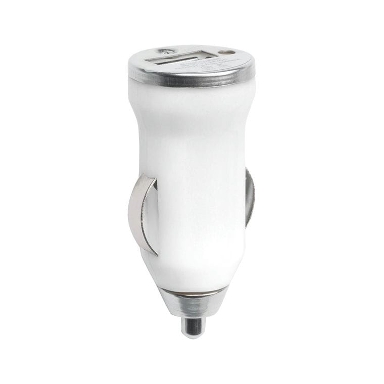 Brichetă auto/încărcător USB Hikal alb