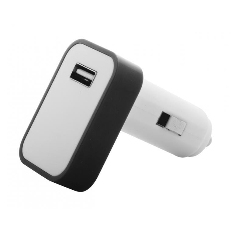 Încărcător mașină USB Waze negru alb