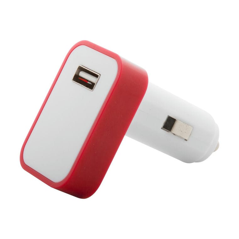 Încărcător mașină USB Waze Roșu