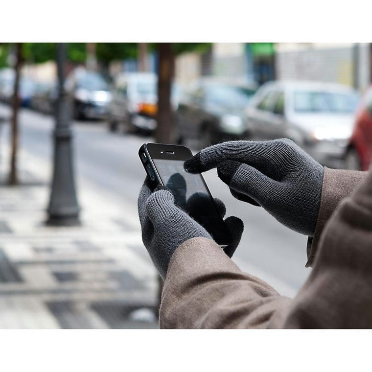 Mănuşi touch screen Tapster cenușiu negru