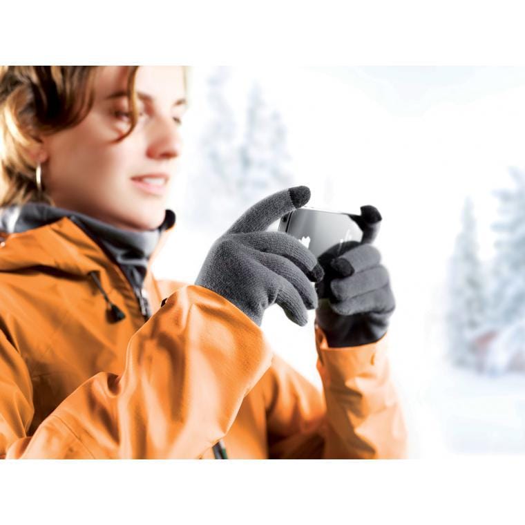 Mănuşi touch screen Tapster cenușiu negru