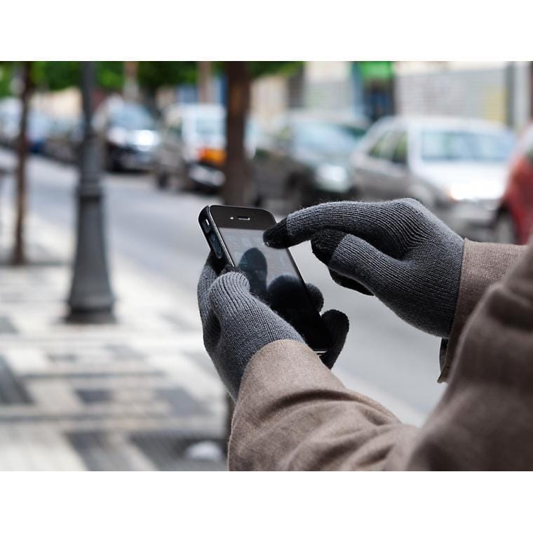 Mănuşi touch screen Tapster cenușiu negru
