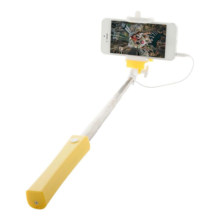 Selfie stick Kroper galben alb