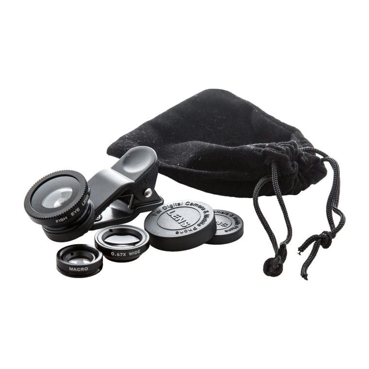 Set obiective foto pentru telefon Optix negru negru