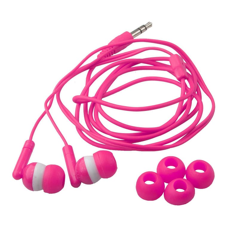 Căști pentru telefon Cort alb roz