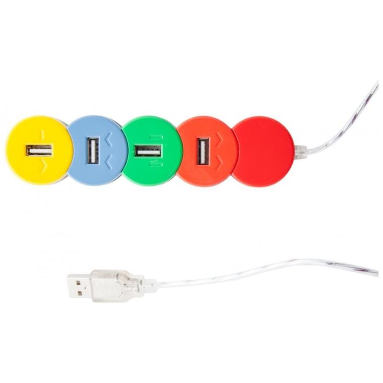 Cablu USB Proc multicolor alb