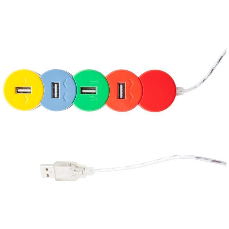 Cablu USB Proc multicolor alb