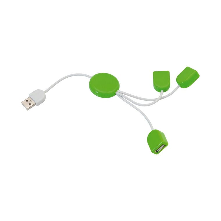 Hub USB POD verde deschis alb