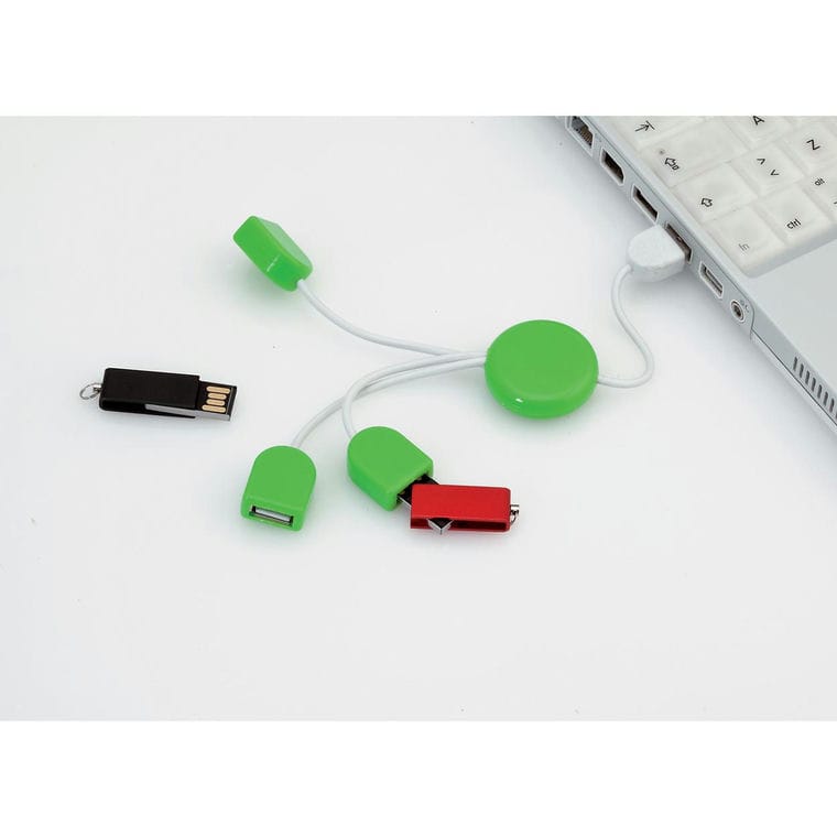Hub USB POD verde deschis alb