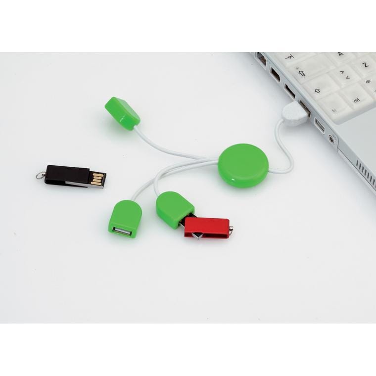Hub USB POD verde deschis alb