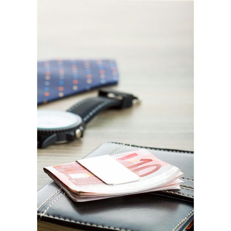Clip cromat pentru bancnote Mercur argintiu