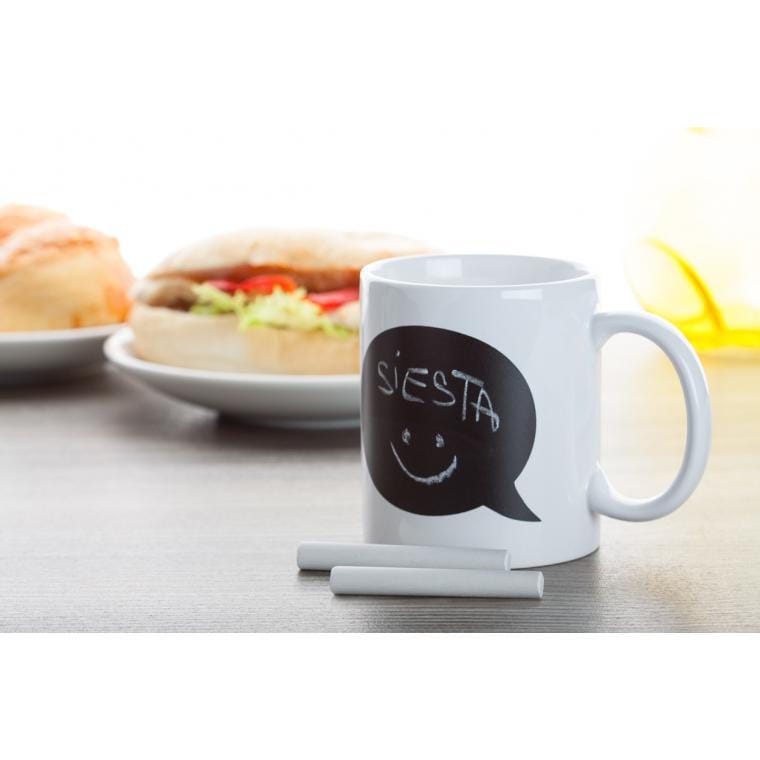 Cană cu cretă Comic alb