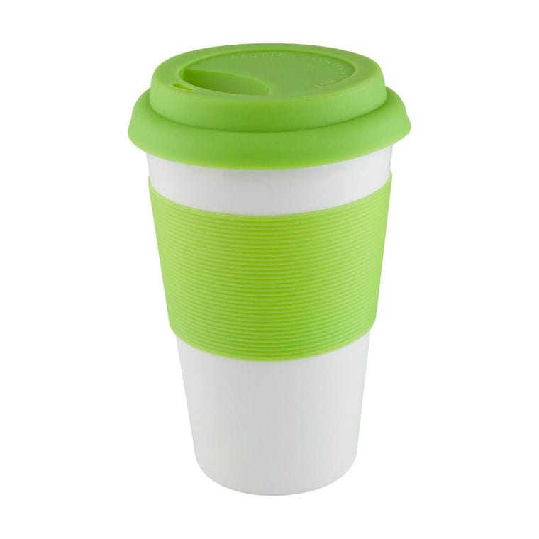 Cană cu silicon Soft Touch verde deschis