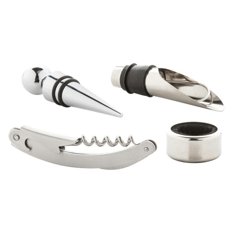 Set accesorii vin Moristel argintiu
