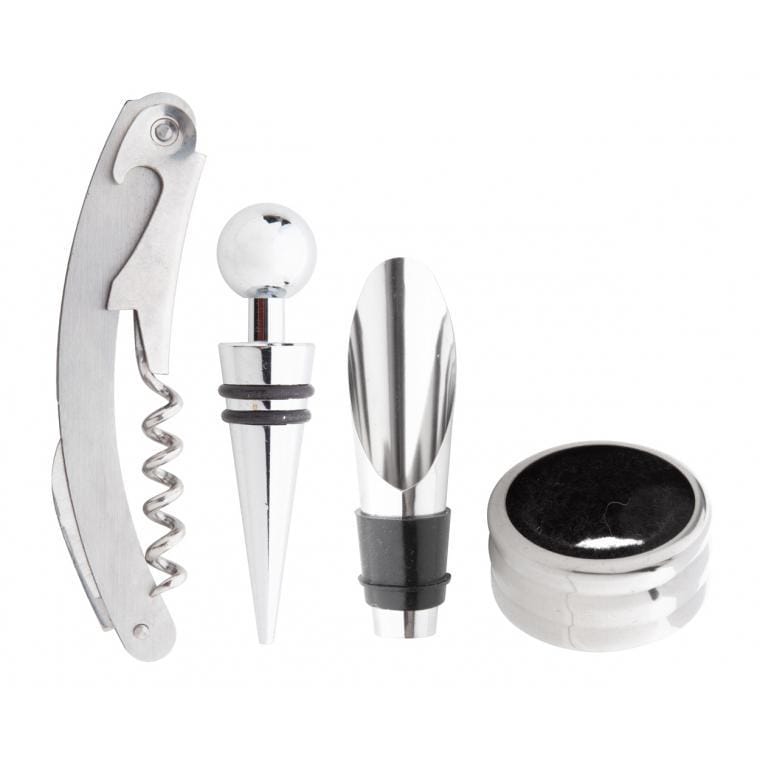 Set accesorii vin Moristel argintiu