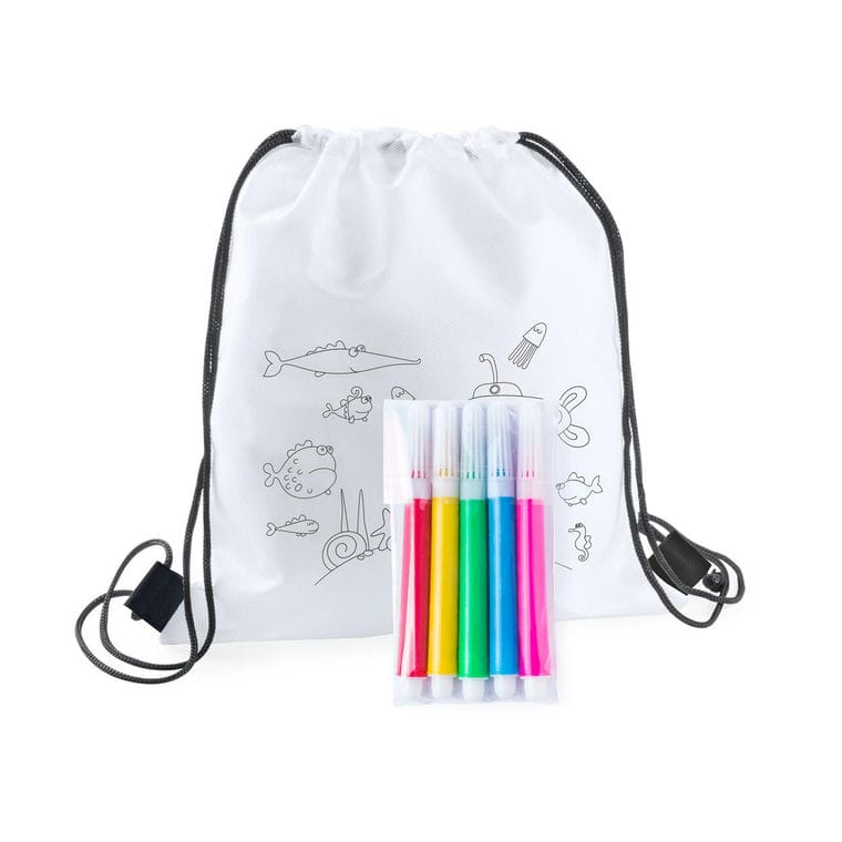 Rucsac de colorat Carle Alb