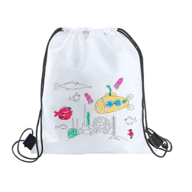 Rucsac de colorat Carle alb
